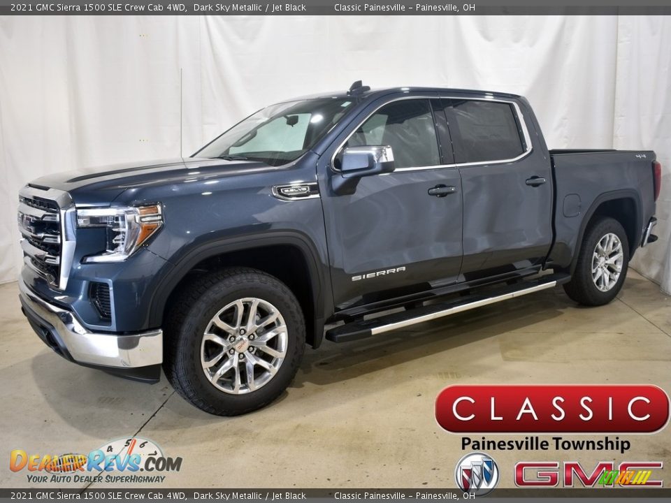 2021 GMC Sierra 1500 SLE Crew Cab 4WD Dark Sky Metallic / Jet Black Photo #1