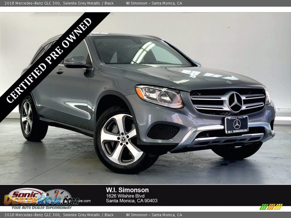 2018 Mercedes-Benz GLC 300 Selenite Grey Metallic / Black Photo #1