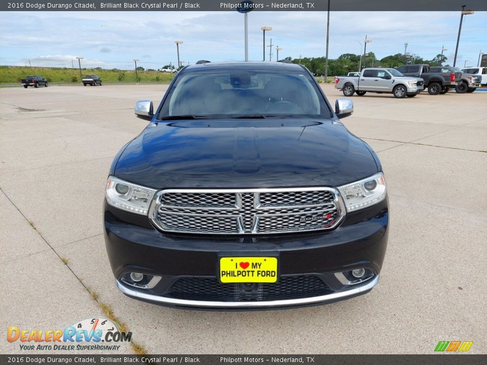 2016 Dodge Durango Citadel Brilliant Black Crystal Pearl / Black Photo #2