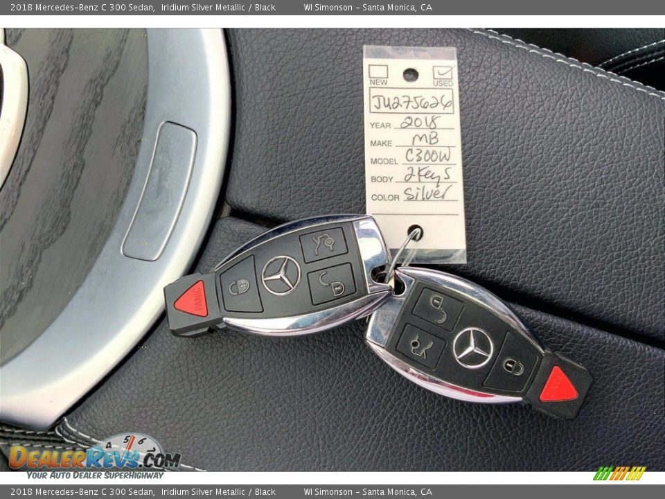 2018 Mercedes-Benz C 300 Sedan Iridium Silver Metallic / Black Photo #11