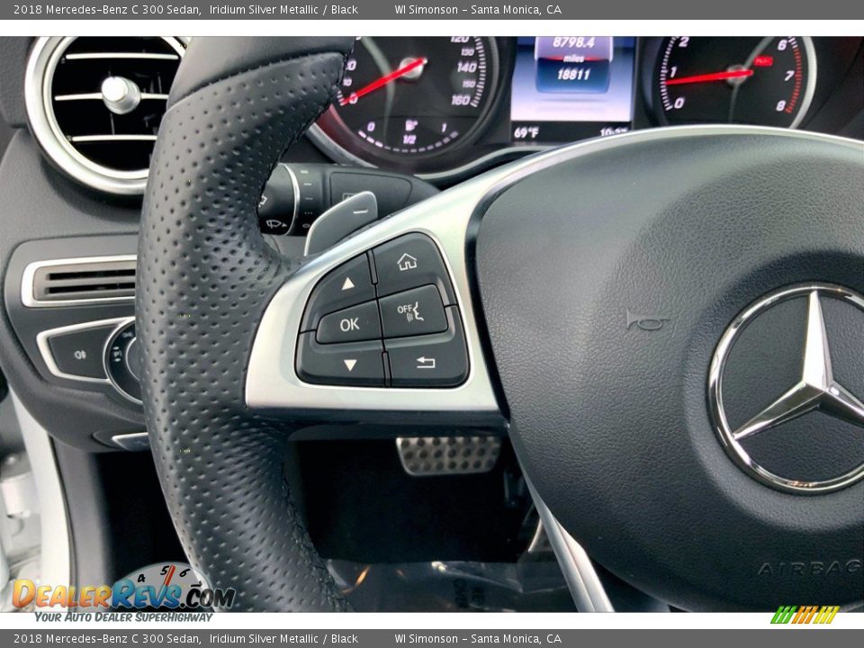 2018 Mercedes-Benz C 300 Sedan Iridium Silver Metallic / Black Photo #21