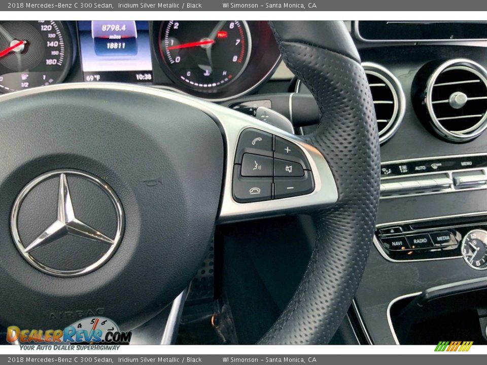 2018 Mercedes-Benz C 300 Sedan Iridium Silver Metallic / Black Photo #22