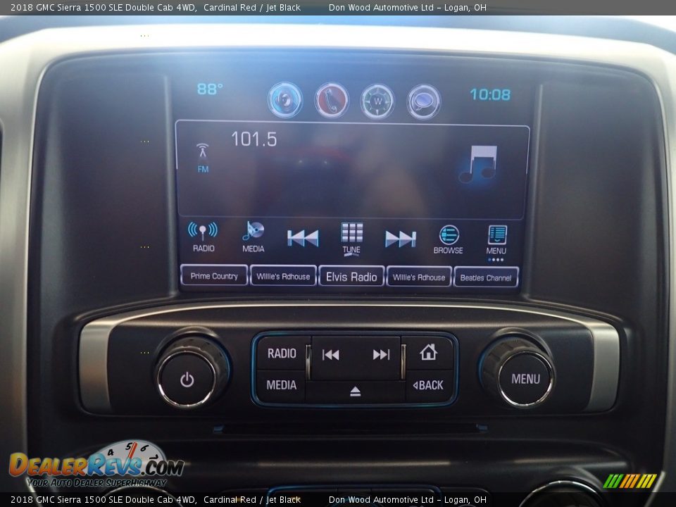 2018 GMC Sierra 1500 SLE Double Cab 4WD Cardinal Red / Jet Black Photo #22