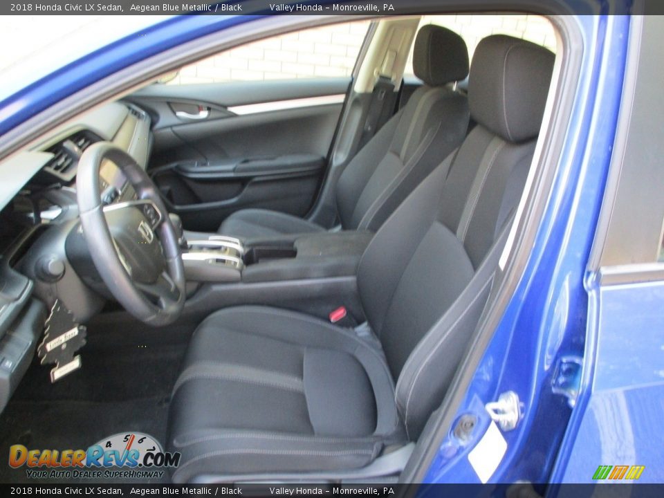 2018 Honda Civic LX Sedan Aegean Blue Metallic / Black Photo #10
