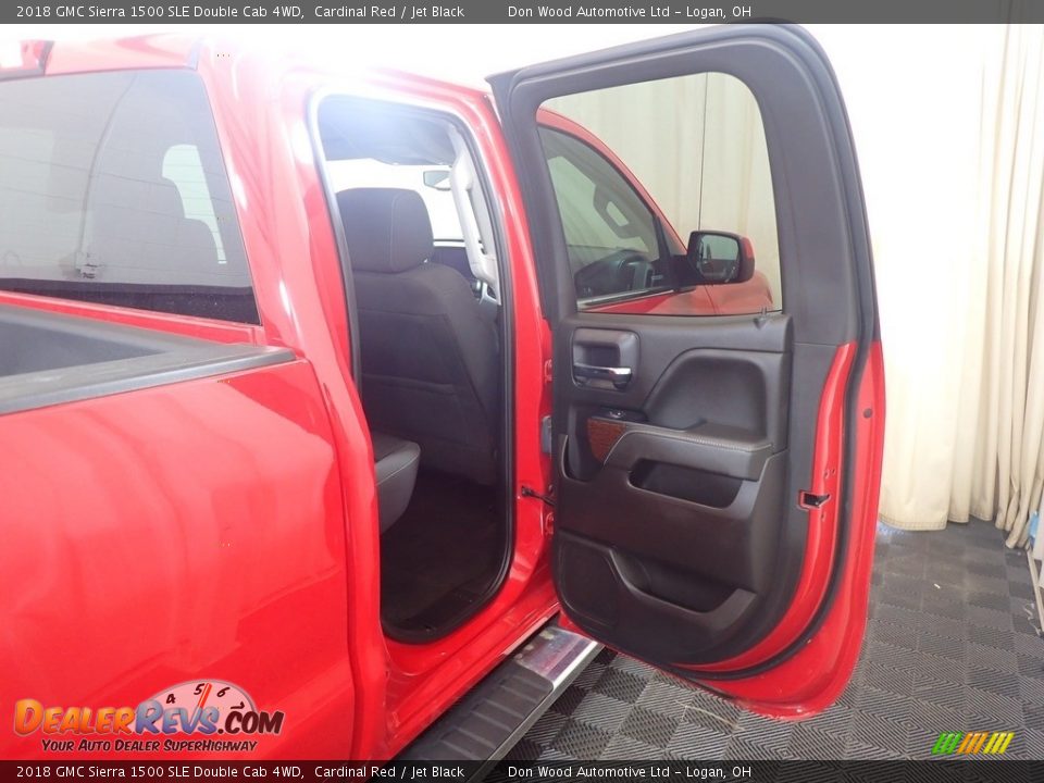 2018 GMC Sierra 1500 SLE Double Cab 4WD Cardinal Red / Jet Black Photo #32