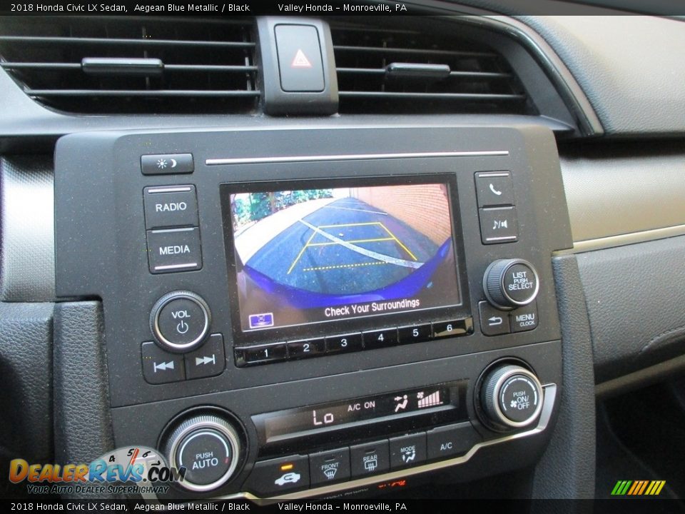 2018 Honda Civic LX Sedan Aegean Blue Metallic / Black Photo #14