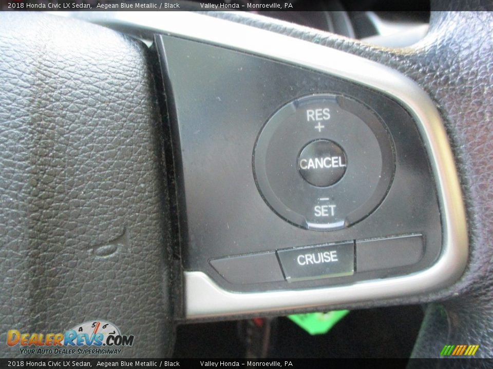 2018 Honda Civic LX Sedan Aegean Blue Metallic / Black Photo #17