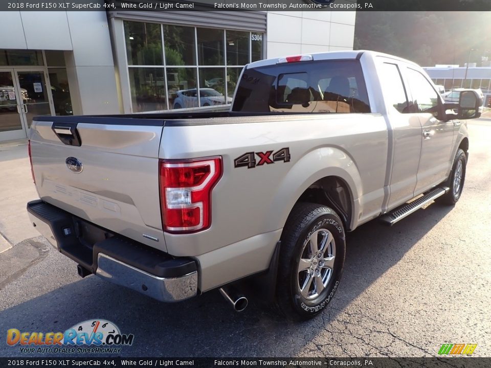 2018 Ford F150 XLT SuperCab 4x4 White Gold / Light Camel Photo #2