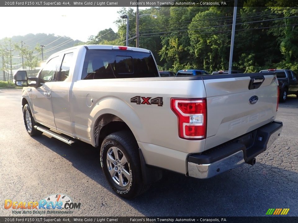 2018 Ford F150 XLT SuperCab 4x4 White Gold / Light Camel Photo #4