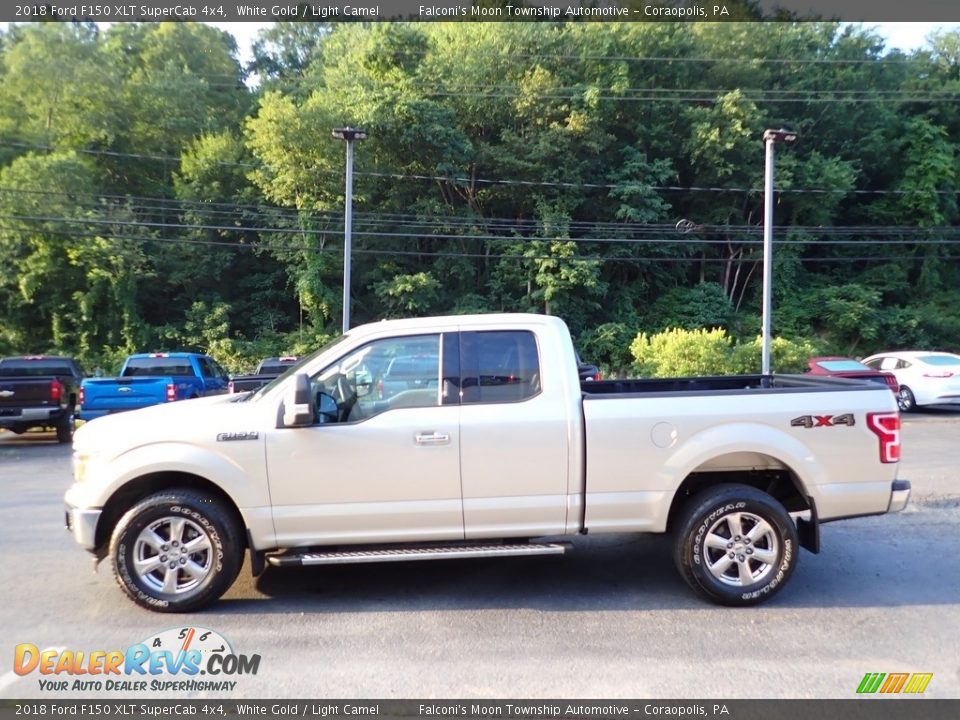 2018 Ford F150 XLT SuperCab 4x4 White Gold / Light Camel Photo #5