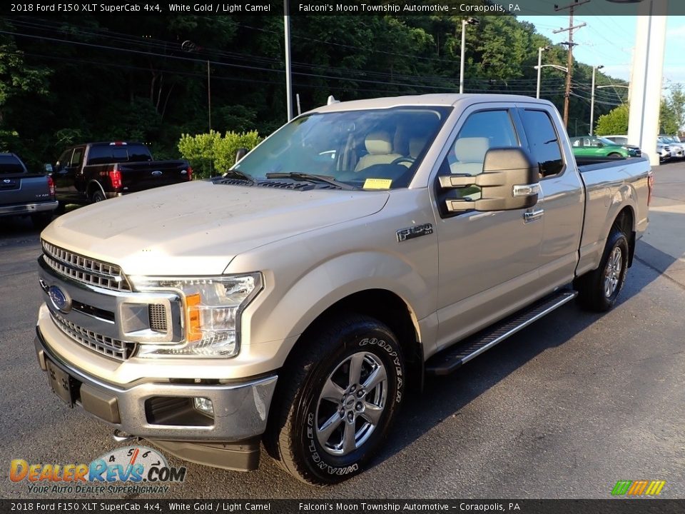 2018 Ford F150 XLT SuperCab 4x4 White Gold / Light Camel Photo #6