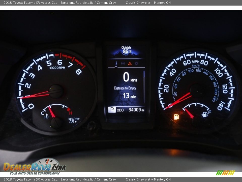 2018 Toyota Tacoma SR Access Cab Gauges Photo #8