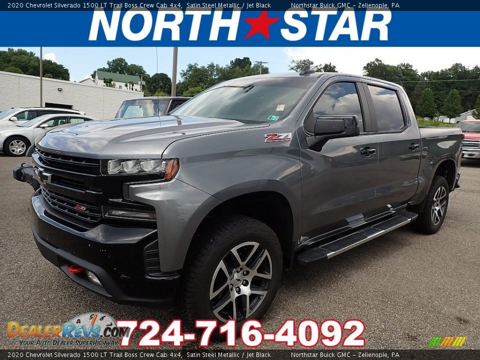 2020 Chevrolet Silverado 1500 LT Trail Boss Crew Cab 4x4 Satin Steel Metallic / Jet Black Photo #1