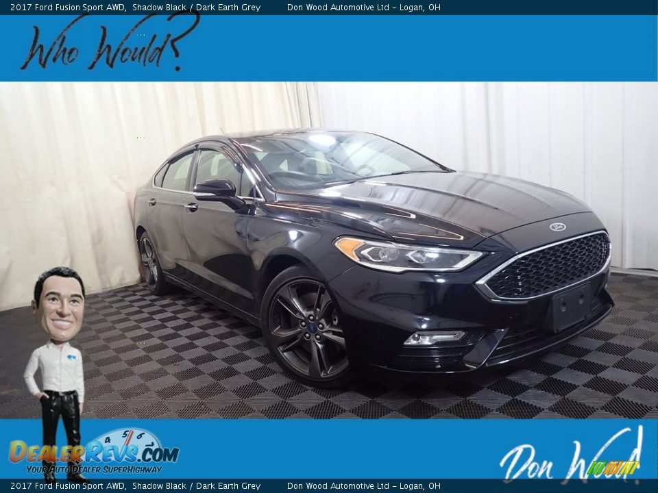 2017 Ford Fusion Sport AWD Shadow Black / Dark Earth Grey Photo #1