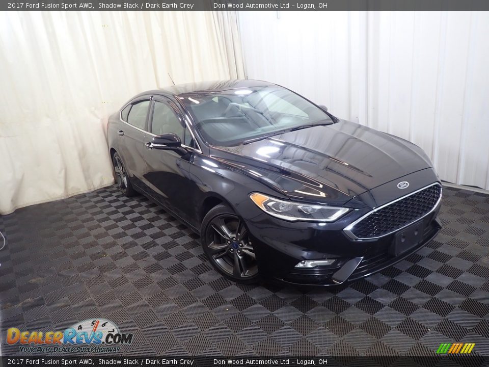 2017 Ford Fusion Sport AWD Shadow Black / Dark Earth Grey Photo #5