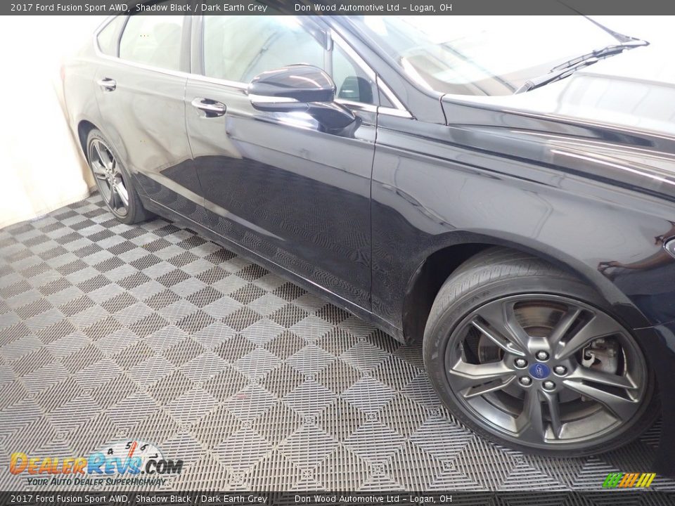 2017 Ford Fusion Sport AWD Shadow Black / Dark Earth Grey Photo #6