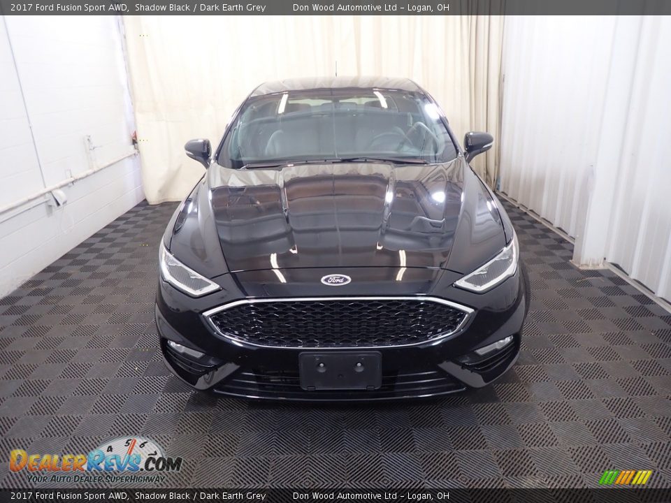 2017 Ford Fusion Sport AWD Shadow Black / Dark Earth Grey Photo #7