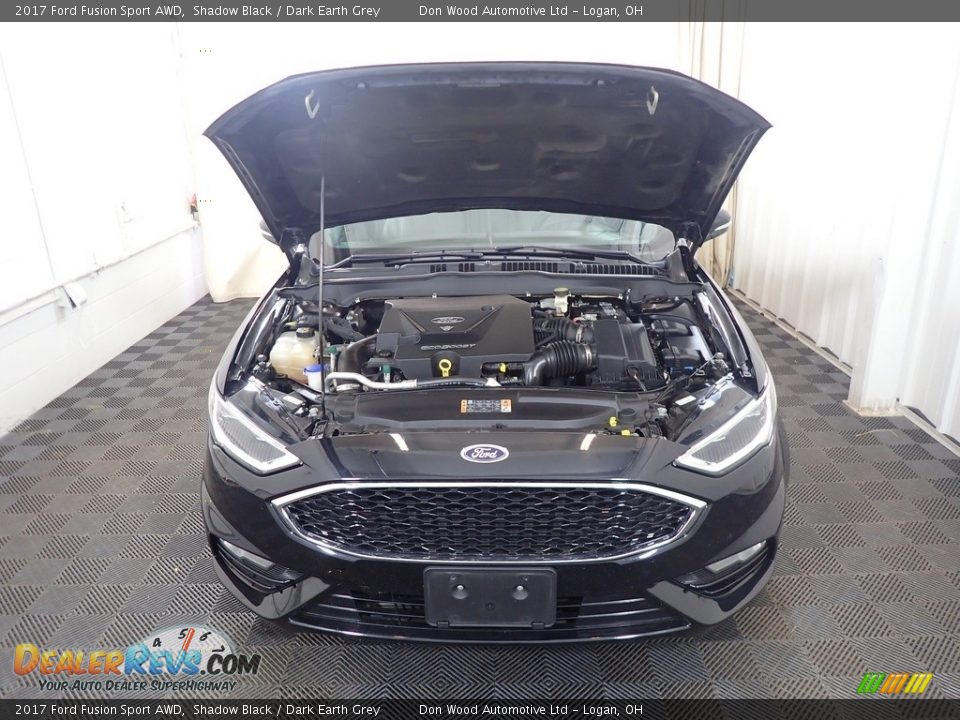 2017 Ford Fusion Sport AWD Shadow Black / Dark Earth Grey Photo #8