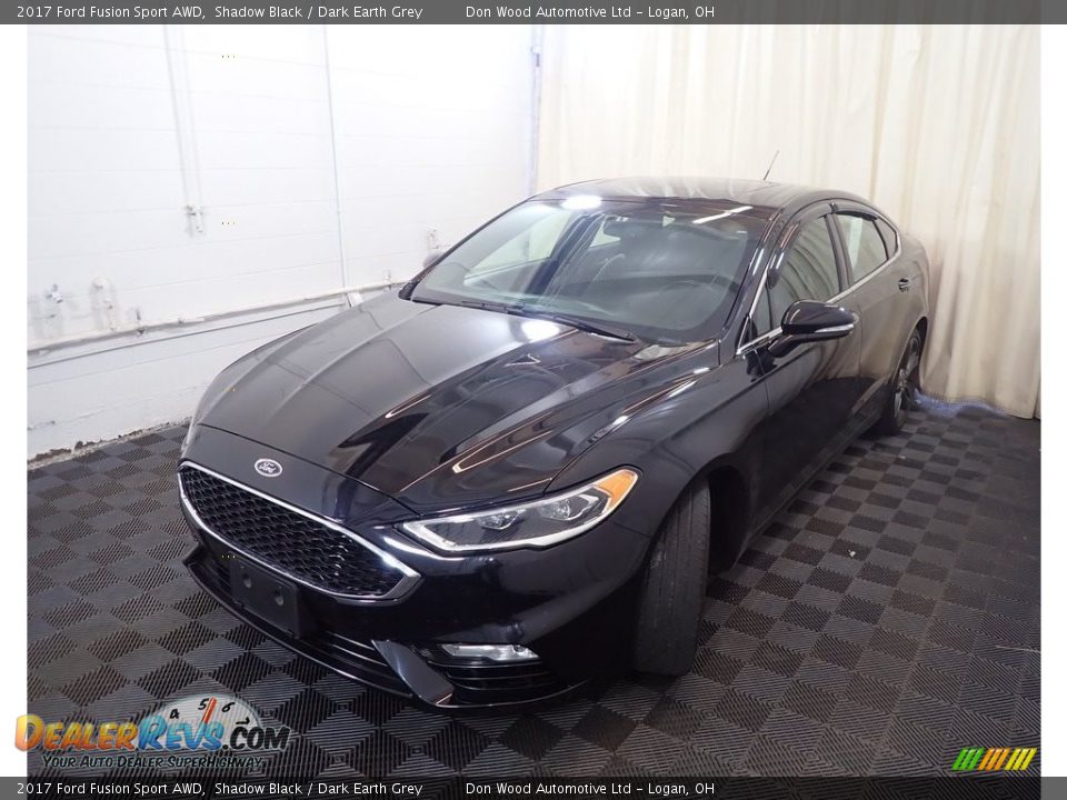 2017 Ford Fusion Sport AWD Shadow Black / Dark Earth Grey Photo #10