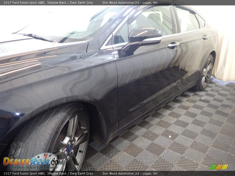 2017 Ford Fusion Sport AWD Shadow Black / Dark Earth Grey Photo #11
