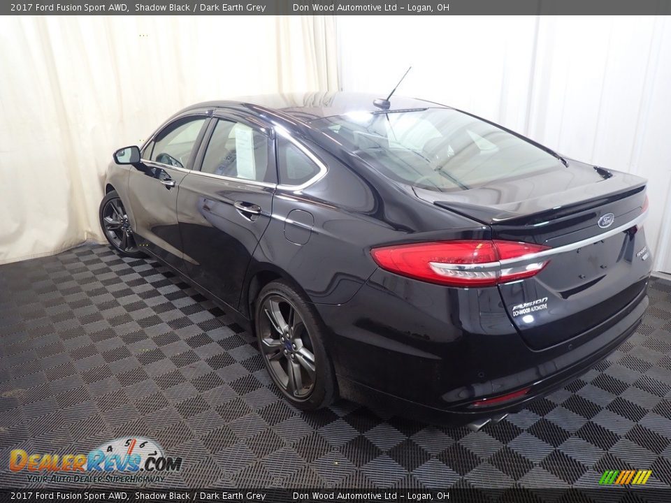 2017 Ford Fusion Sport AWD Shadow Black / Dark Earth Grey Photo #12