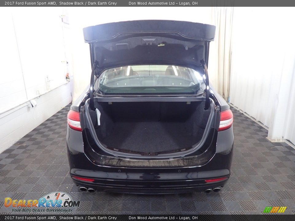 2017 Ford Fusion Sport AWD Shadow Black / Dark Earth Grey Photo #14