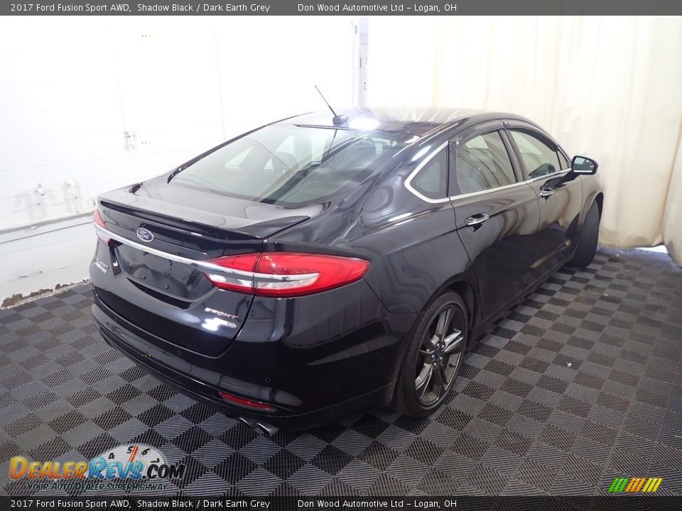 2017 Ford Fusion Sport AWD Shadow Black / Dark Earth Grey Photo #16