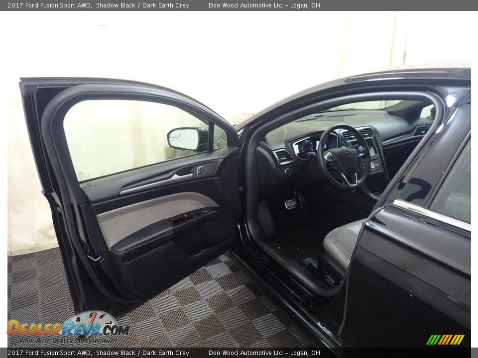 2017 Ford Fusion Sport AWD Shadow Black / Dark Earth Grey Photo #18