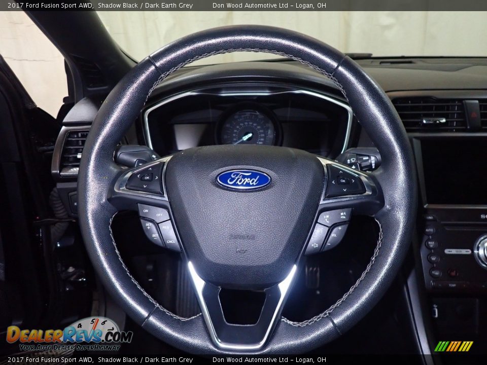2017 Ford Fusion Sport AWD Shadow Black / Dark Earth Grey Photo #22