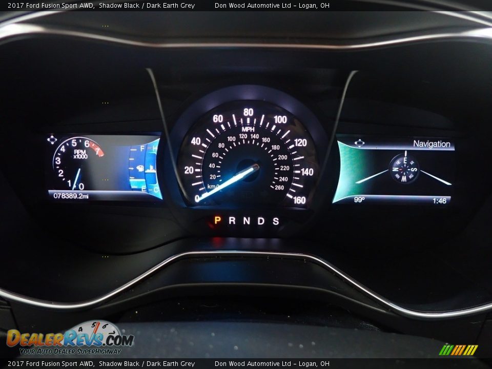 2017 Ford Fusion Sport AWD Shadow Black / Dark Earth Grey Photo #23
