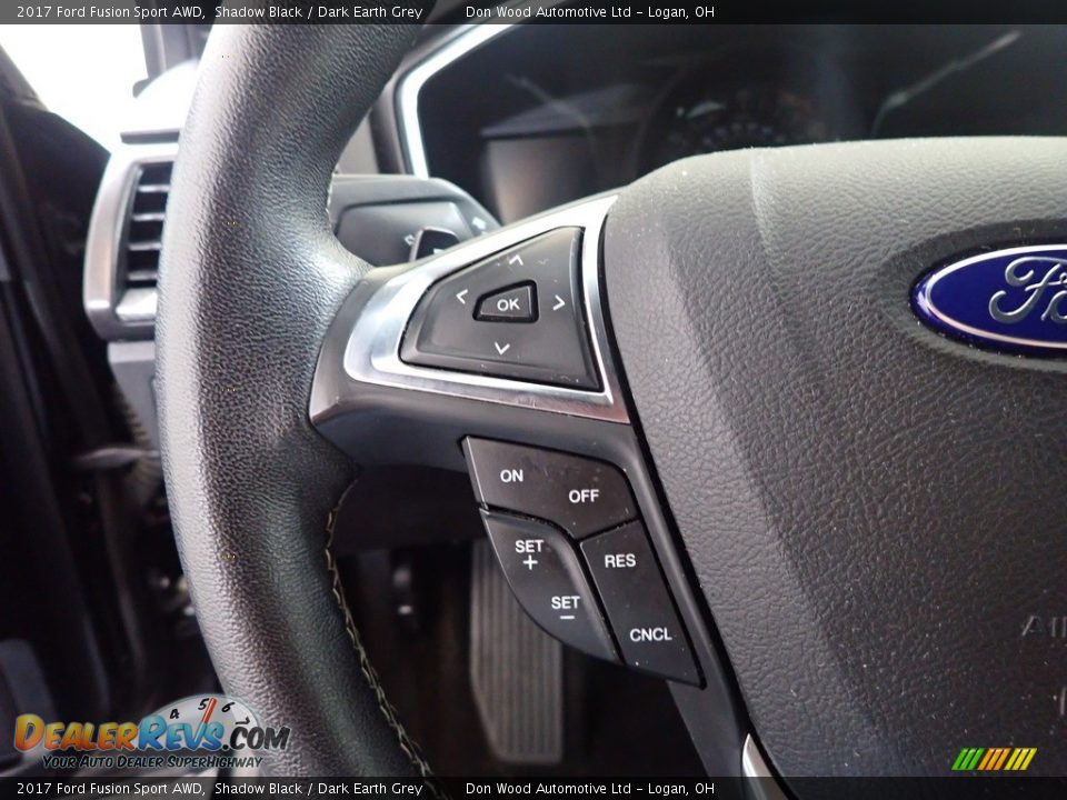 2017 Ford Fusion Sport AWD Shadow Black / Dark Earth Grey Photo #24