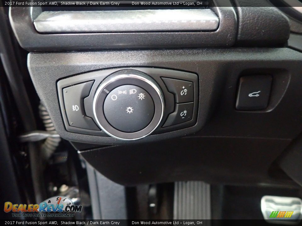 2017 Ford Fusion Sport AWD Shadow Black / Dark Earth Grey Photo #26