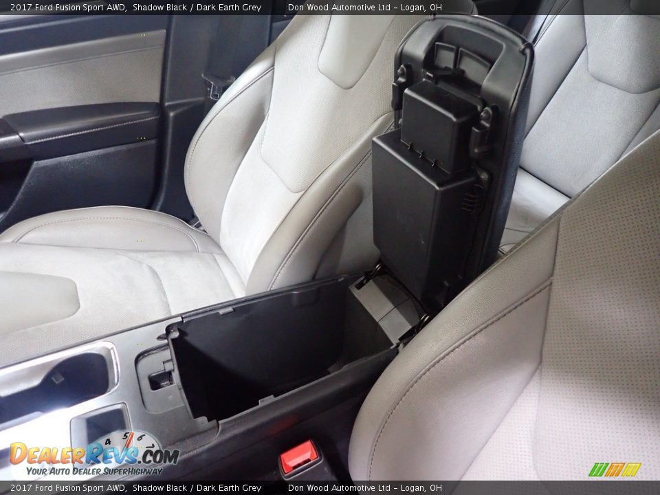 2017 Ford Fusion Sport AWD Shadow Black / Dark Earth Grey Photo #28