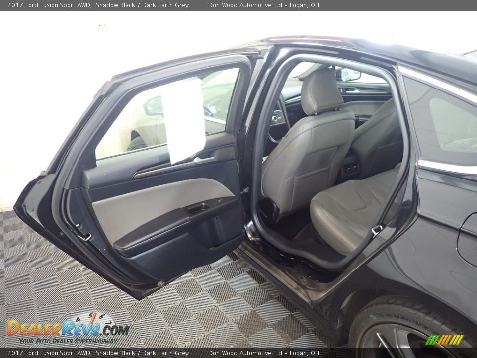 2017 Ford Fusion Sport AWD Shadow Black / Dark Earth Grey Photo #29