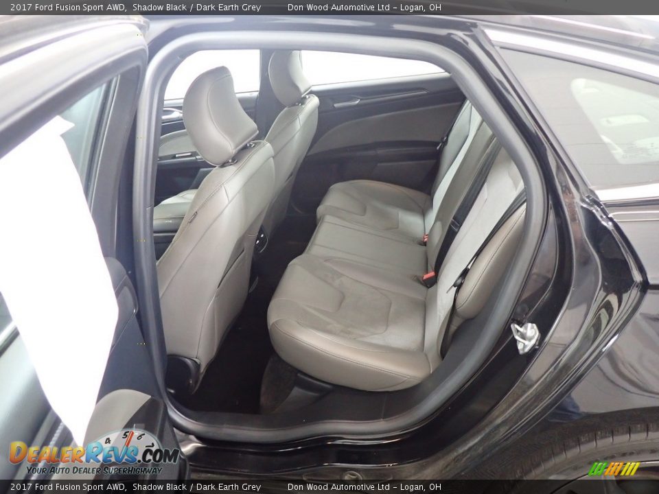 2017 Ford Fusion Sport AWD Shadow Black / Dark Earth Grey Photo #30