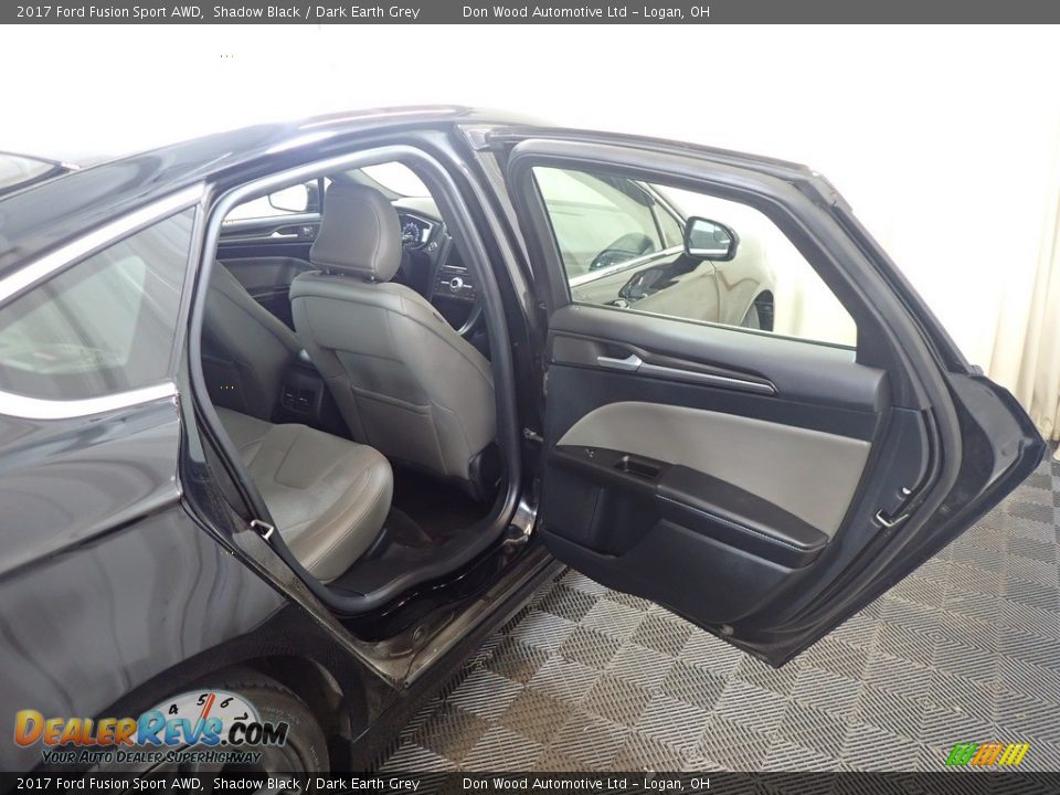2017 Ford Fusion Sport AWD Shadow Black / Dark Earth Grey Photo #31