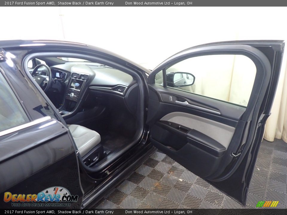 2017 Ford Fusion Sport AWD Shadow Black / Dark Earth Grey Photo #33