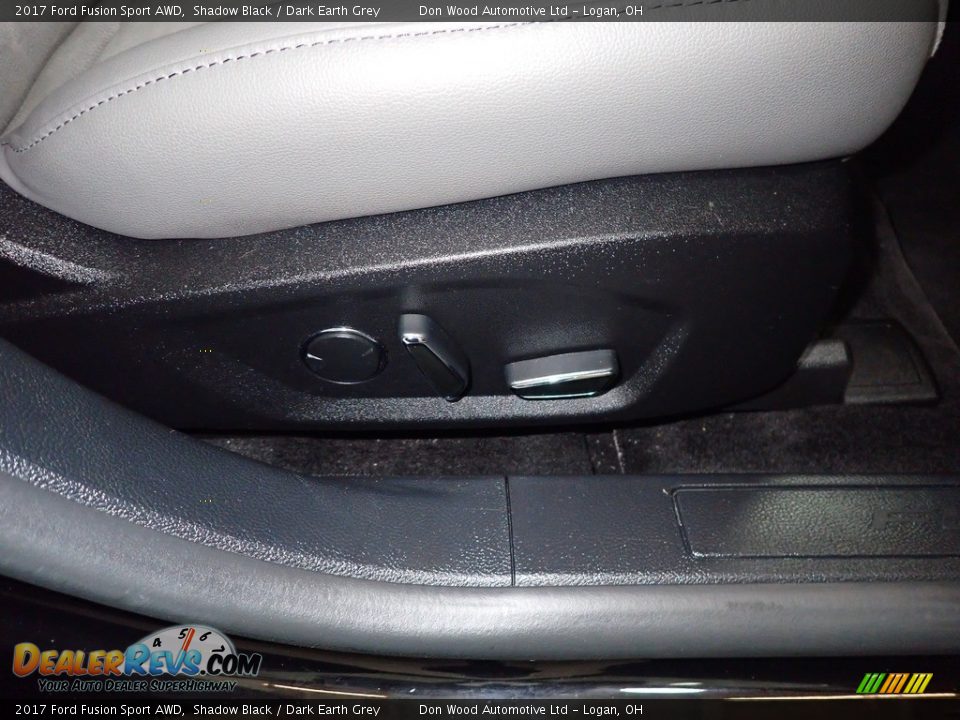 2017 Ford Fusion Sport AWD Shadow Black / Dark Earth Grey Photo #35