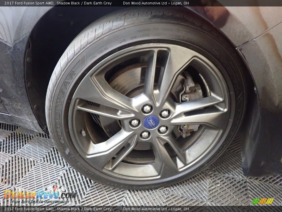 2017 Ford Fusion Sport AWD Shadow Black / Dark Earth Grey Photo #36