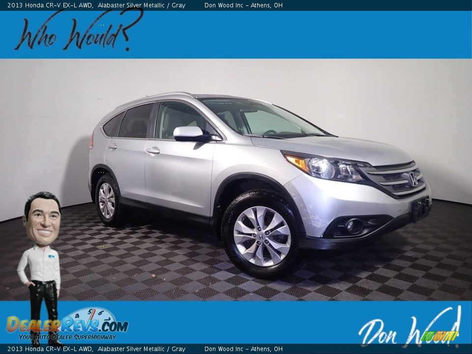 2013 Honda CR-V EX-L AWD Alabaster Silver Metallic / Gray Photo #1