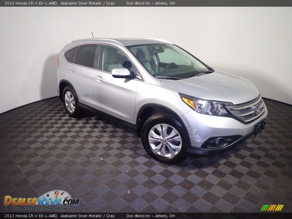 2013 Honda CR-V EX-L AWD Alabaster Silver Metallic / Gray Photo #5