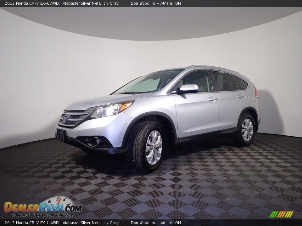 2013 Honda CR-V EX-L AWD Alabaster Silver Metallic / Gray Photo #10
