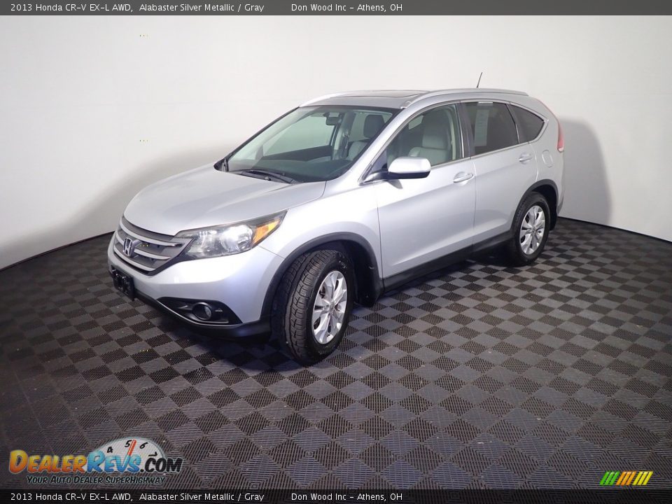 2013 Honda CR-V EX-L AWD Alabaster Silver Metallic / Gray Photo #11