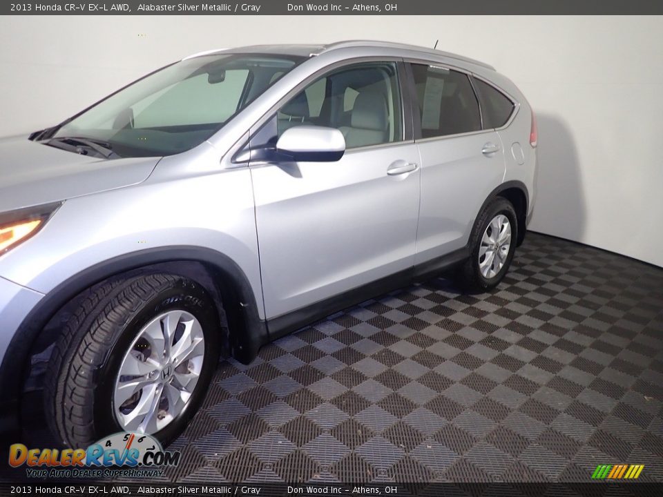 2013 Honda CR-V EX-L AWD Alabaster Silver Metallic / Gray Photo #12