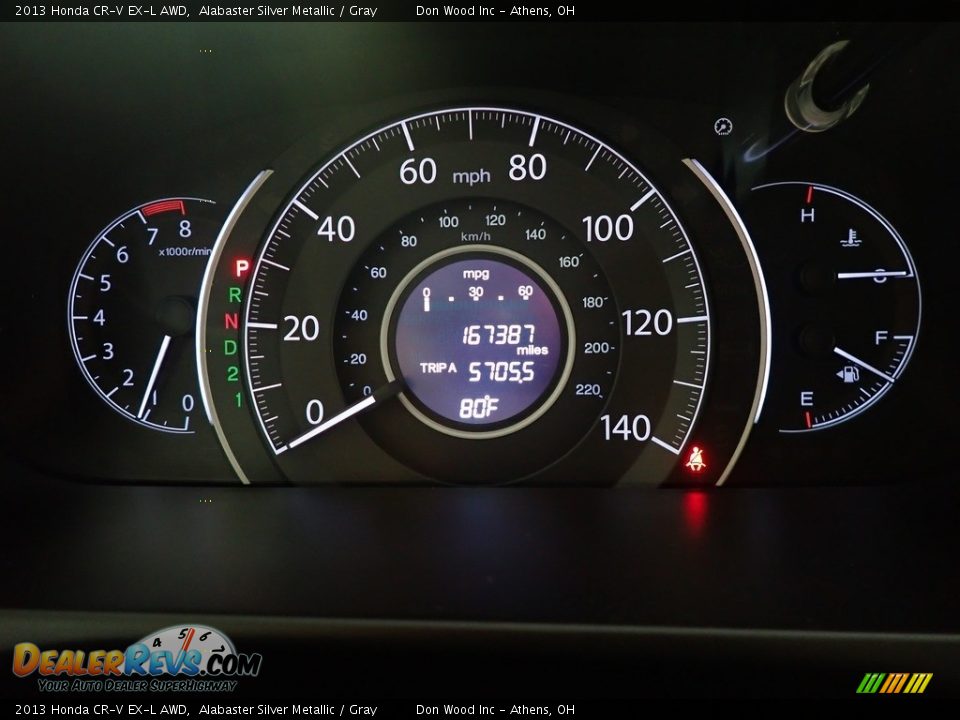 2013 Honda CR-V EX-L AWD Alabaster Silver Metallic / Gray Photo #30