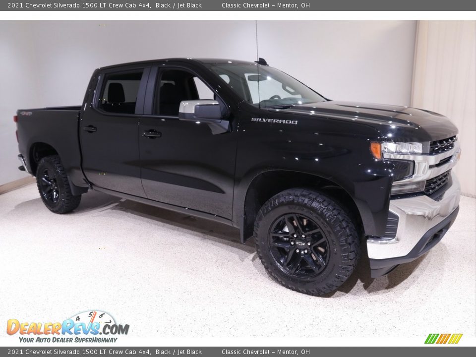 2021 Chevrolet Silverado 1500 LT Crew Cab 4x4 Black / Jet Black Photo #1