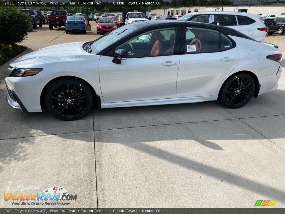 2021 Toyota Camry XSE Wind Chill Pearl / Cockpit Red Photo #1