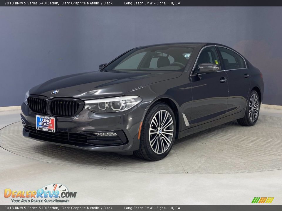 2018 BMW 5 Series 540i Sedan Dark Graphite Metallic / Black Photo #3