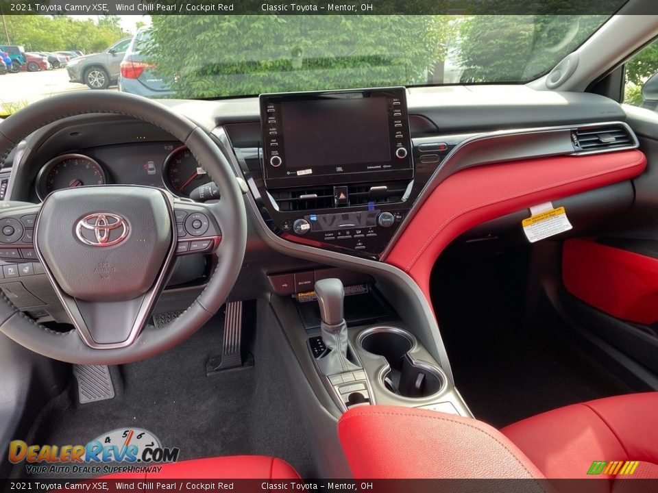 2021 Toyota Camry XSE Wind Chill Pearl / Cockpit Red Photo #4