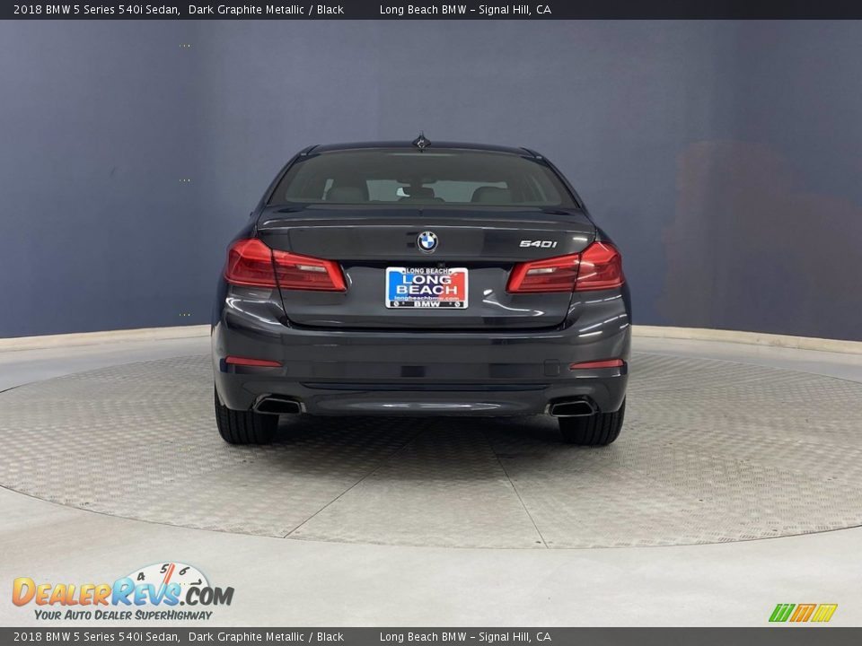 2018 BMW 5 Series 540i Sedan Dark Graphite Metallic / Black Photo #4